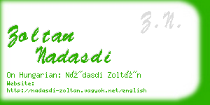 zoltan nadasdi business card